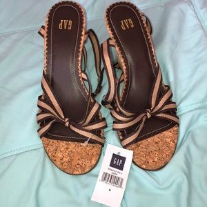 GAP Strappy Cork Wedges